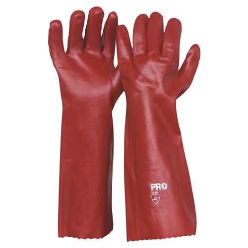 Pro Choice Red Pvc Single Dip - Length 45cm X12 - PVC45 PPE Pro Choice   